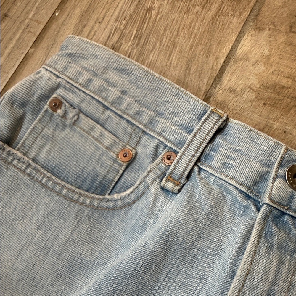 Rag & Bone Women's Justine Denim Jean Shorts Light Blue High Rise Vintage SZ 28 - Picture 3 of 10